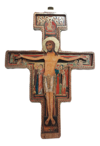  B. Antigo- Crucifixo São Damião Madeira Bidimensional Csdb1