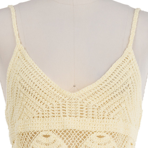 Imagen 4 de 7 de Blusa Crochet Tul Salida De Playa Fresca Sexy Transparencias