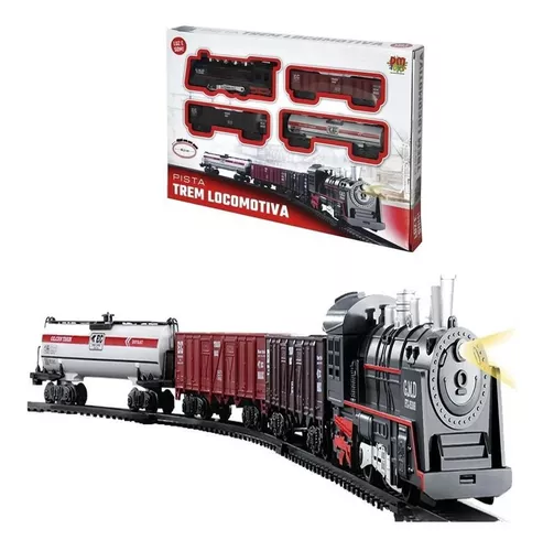 Trem Locomotiva de Brinquedo Carrinho com Roda Livre Feito de