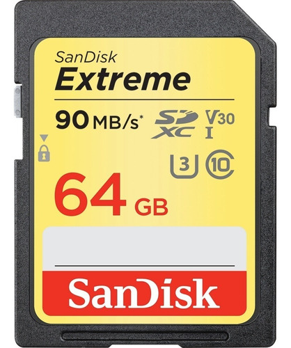 Sandisk Memoria Sd 64gb V30 C10 Tarjeta Sd 90 Mb/s Sdsdxve