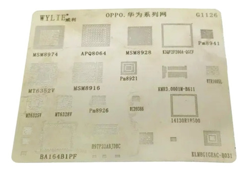 Stencil Reballing Celulares Huawei Oppo (elegir)