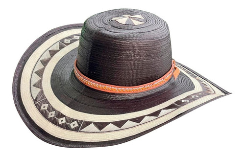 Sombrero Vueltiao 27 Fibras A Mano Original Negro