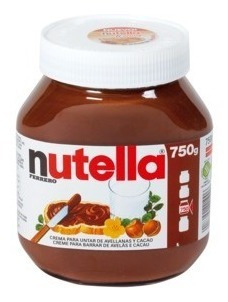 Nutella Frasco De 750 Grs Crema De Avellana 