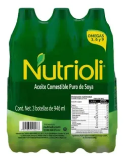Aceite De Soya Nutrioli 3 Pzas De 946 Ml