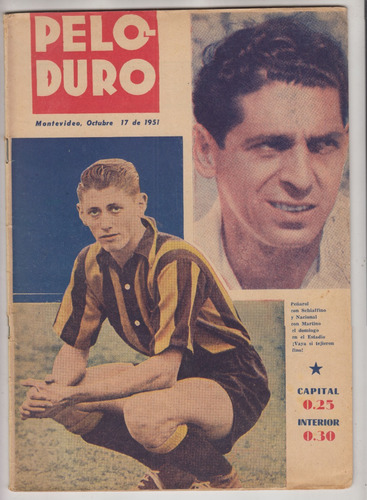 1951 Futbol Pepe Schiaffino Y Rinaldo Martino Tapa Peloduro
