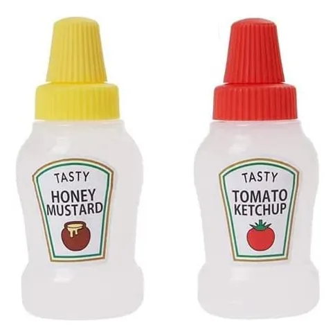 Botellas Pequeñas De Salsa De Tomate, Rellenables, 25 Ml, Pa