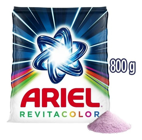 7 Pza Detergente En Polvo Ariel Revitacolor Cuida La Ropa De