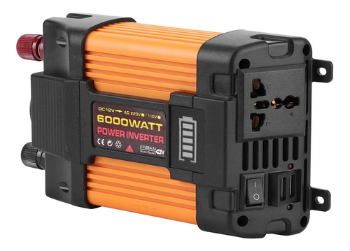 Convertidor De Corriente Para Automóvil, Doble Usb, Onda Sin