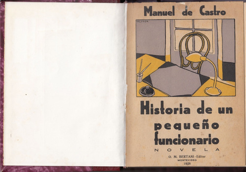 1928 Uruguay Tapa Modernista Pequeño Funcionario De Castro 