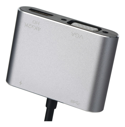 Imagem 5 de 9 de 4-em-1 Hub Tipo-c Para Hd Vga Adaptador Usb Tipo-c Multiport