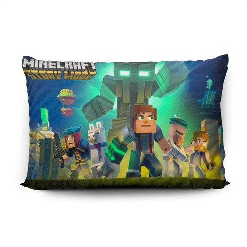 Imagen 3 de 5 de Funda De Almohada Minecraft 70x45cm Vudú Love