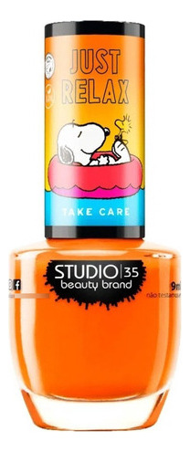 Esmalte Snoopy Just Relax Studio35 9ml Cor Laranja