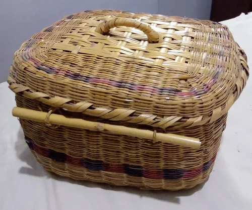 Cesta Redonda De Mimbre (Usado)