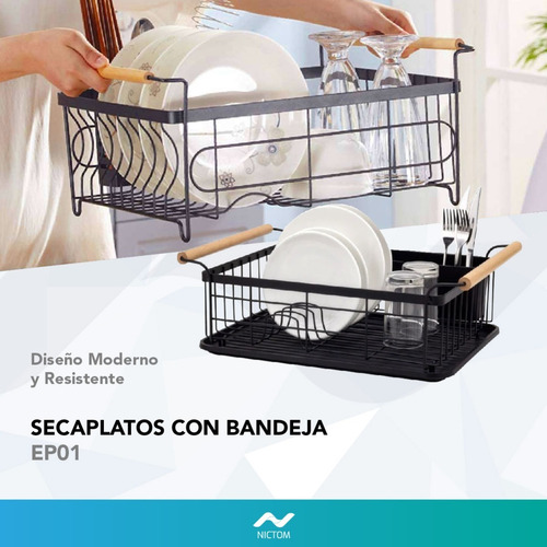 Secaplatos Nictom Ep01 Cubiertero Bandeja Escurridora Ah