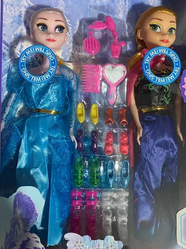 2 Bonecas Da Frozen Ana E Elsa 30cm Musicais