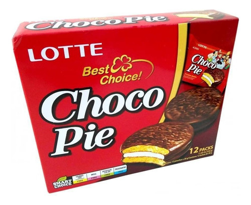 Alfajor De Chocolate Coreano Chocopie 336g - Lotte
