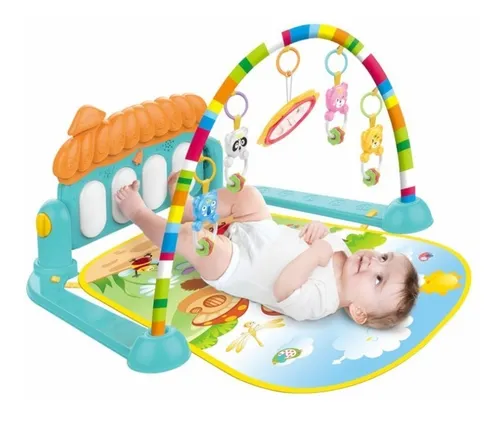 TUMAMA Tapete de juego para bebé con control remoto, gimnasio de  actividades con música y luces, piano gimnasio para recién nacidos, niños y  niñas