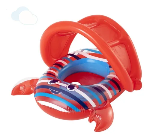 Asiento Cangrejo Flotador Con Techo Bestway 86x66 Cm