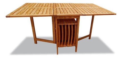 Mesa Libro Madera Pino 1.56x0.90 Jardín.ruedas -c/impregnado