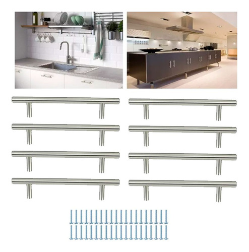 Jaladera Barra Acero Inoxidable Muebles 128mm Soarma T116-cr