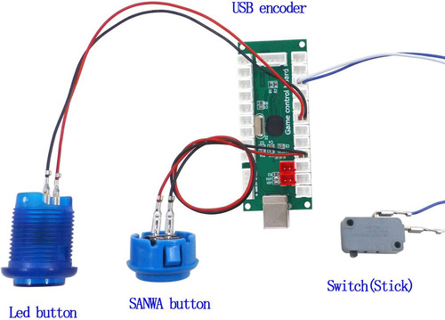 Usb Codificador For Arcade Games, Joystick Controller