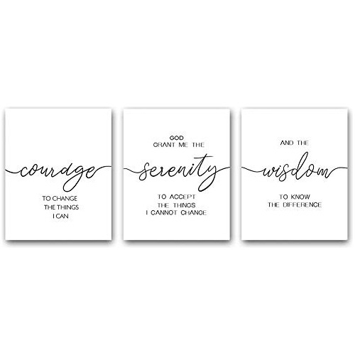 Set Of 3 Inspirational Quote & Saying Typography Wall A...