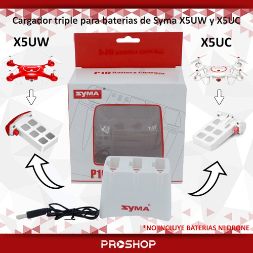 Cargador De Baterias Multiple Syma Para X5uw X5uc Original !