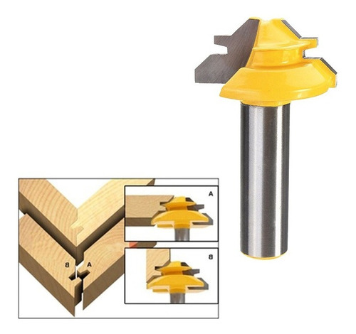 Broca Router Para Ensambles 45° Esquina Zanco 1/2 (pz)