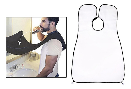Babero De Afeitado De Barba Babero De Barba Delantal Blanco