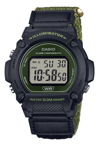 Reloj Casio Illuminator Digital W-219hb-3avcf Caballero Ts