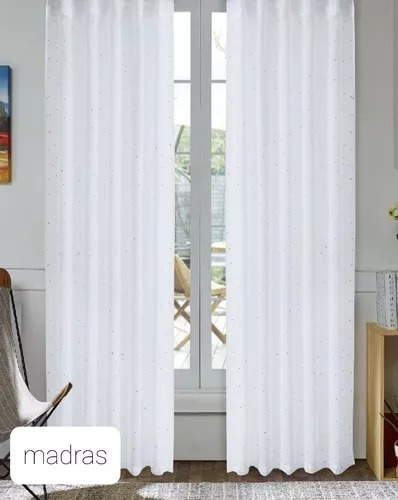 Cortinas Tela Madra 2,60 Sistema Para Riel