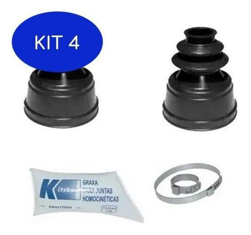 Kit 4 Par De Coifas Das Homocineticas Cambio Aro 16 Ducato