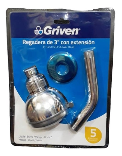 Regadera De Baño 3 Pulgadas Acero Inoxidable Marca Griven