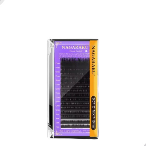 Cílios Nagaraku Volume Russo Fio A Fio 0.05 D Classico Lash Comprimento 1.5 Cm Cor Preto Espessura 0.05 Mm