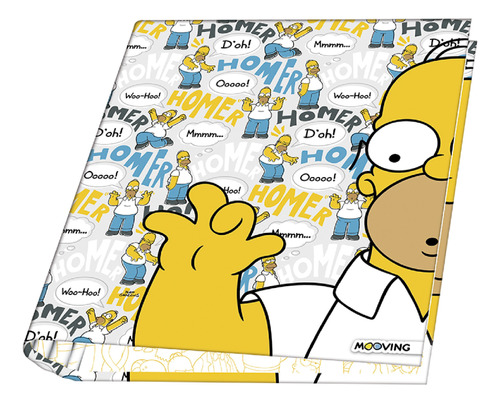 Carpeta A4 2 Anillos 40mm Los Simpsons Mooving Original