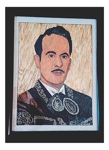 Cuadro De Pedro Infante Hecho Con Popotillo