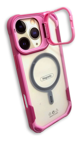 Funda Para Iphone 16 Pro Max Incluye Protector De Pantalla Rosa Bracket Case