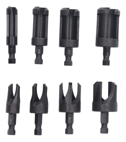 Juego De Brocas Para Tapones De Madera, 8 Piezas, Brocas Hex