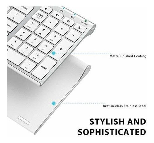 Teclado Bk10, Teclado Multidispositivo 5.1 Recargable...