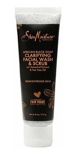 Crema Exfoliante Y Facial Sheamoisture Jabón Africano Negro 