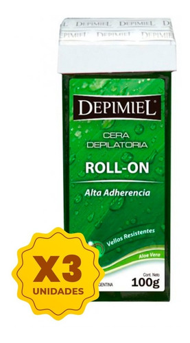 Kit X3 Cera Roll On Alta Adherencia Cosmetica Profesional