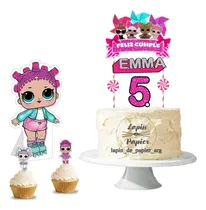 Comprar Adorno Torta Cake Topper Cumpleaños Deco Lol Surprise Op1 Rosa Chicle Lol Surprise