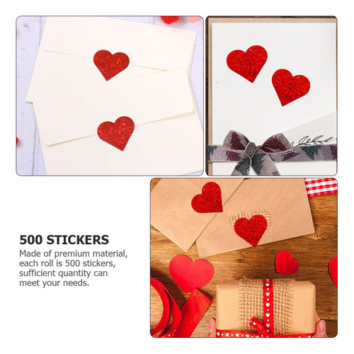 1 Rollo De 500 Etiquetas Autoadhesivas Para Bodas Con Forma
