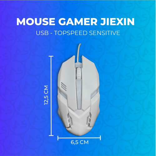 Imagen 2 de 9 de Mouse Gamer Ergonómico Usb Periférico Pc 1600 Dpi Óptico