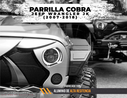 Imagen 8 de 9 de Parrilla Angry Jeep Wrangler Jl 2019 2020 2021 Enojado Cobra