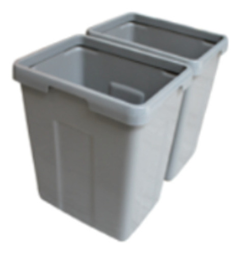 Bote De Basura Con Cierre Suave Conforti Gris Tapa M40 2x13l