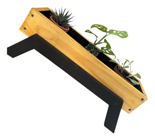 Macetero De Madera Pino 60cm Moderno Interior Exterior