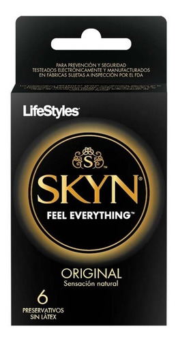 Condones Libres De Látex 6 Unid Sensación Natural Skyn