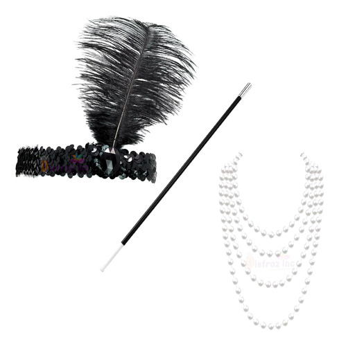 Kit Charleston Can Can Accesorios Disfraz Charleston