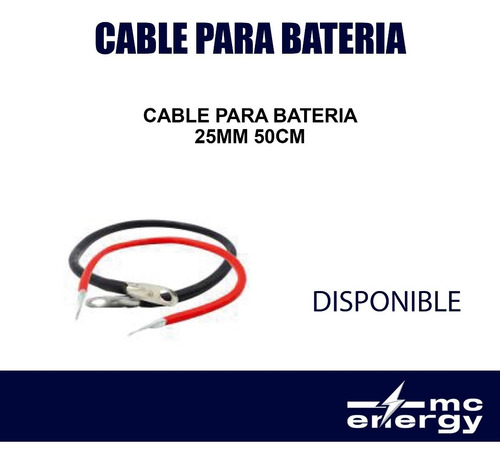 Cable Para Bateria 25mm 50cm